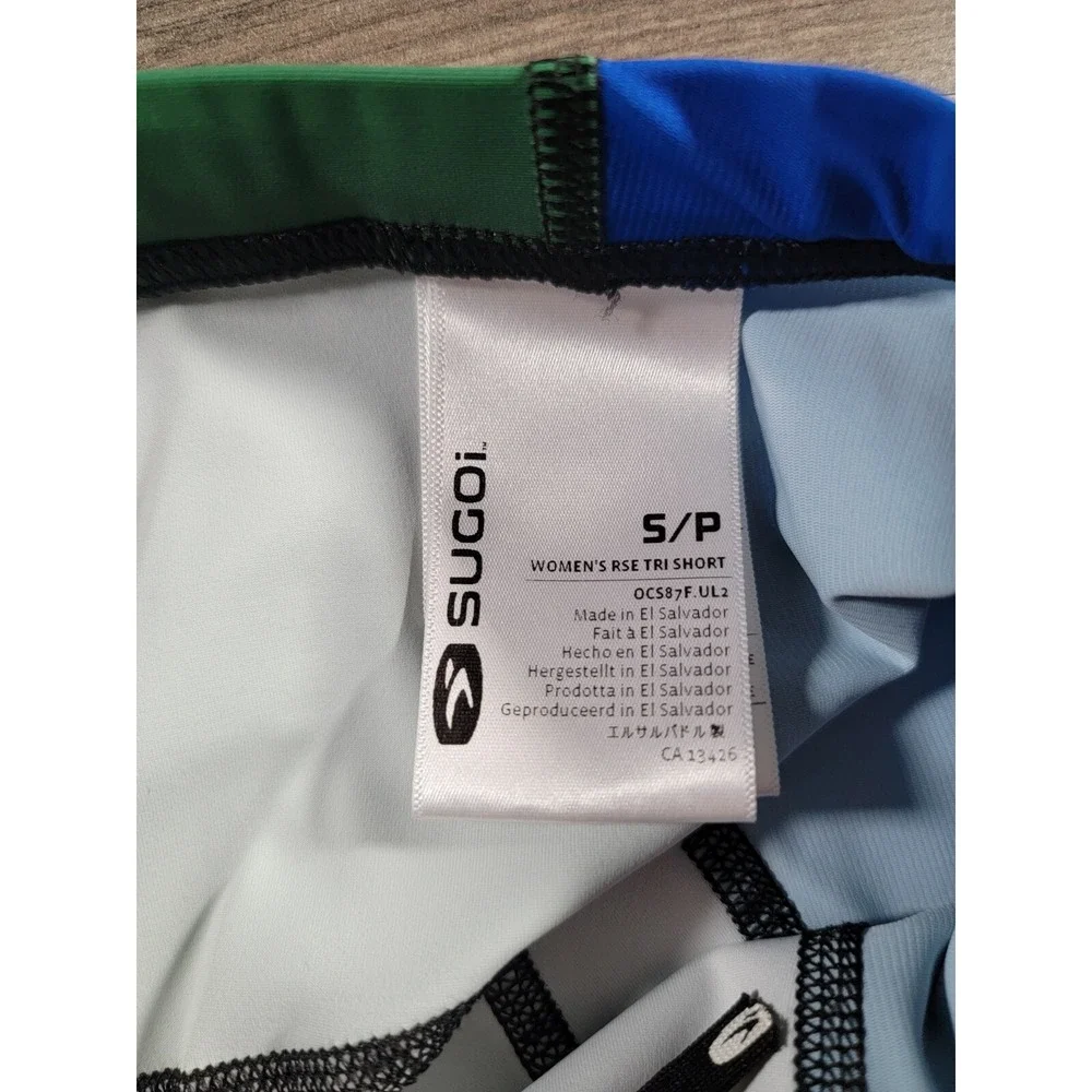 SUGOI Cycling Shorts Womens Small Stretch Inner Pad Elastic Waist Drawstring